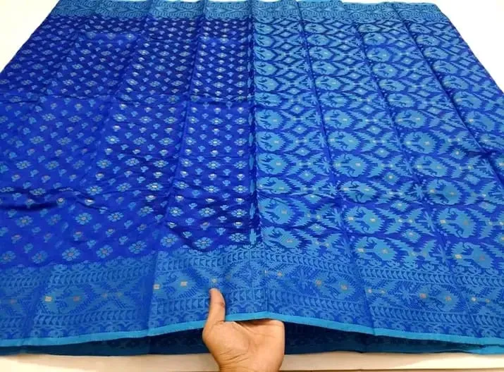 Exclusive%20Half%20Silk%20%20jamdani%20Saree%20for%20Women%20Tangail%20Saree%20-%20Image%207
