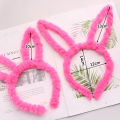 Cute Bunny Rabbit Ears Headband Children Adult Soft Furry Plush Hair Band Animal Washing Headband Hair Accessories Headwear Yao Store. 