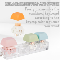 Keyboard Fidget Toy, Fidget Keychain of 4 Colors Keyboard Clicker. 