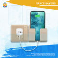 Mobile Phone Charging Hanging Holder Multifunction Wall Mounted Plug Bracket Remote Control Mounted Storage Box.