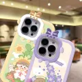 FELMYST for iPhone 15 Pro Max Plus Back Cover Cartoon Cute Litte Girls Print Monster Lens Phone Case. 