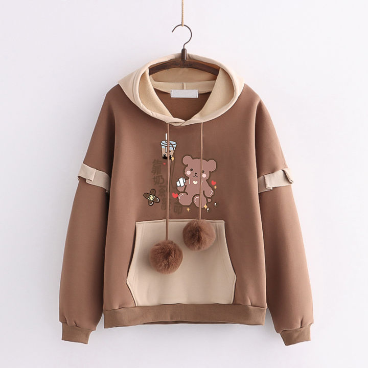 Junior%20high%20school%20student%20hairball%20foreign%20sweatshirt%20girl%20early%20autumn%20loose%20hoodie%20big%20boy%20cute%20dress%20-%20Image%202