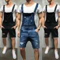 Mens Casual Denim Jeans Overalls Jumpsuit Dungarees Cargo Work Shorts Playsuit. 