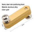 Steel Ruler Positioning Block Scale Block Woodworking Scribe Draw Mark Line Measuring Gauge Tool Carpenter Straightedge Locator. 