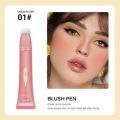 beauty glazed liquid blushBeauty Glazed Blush Pen, Liquid Blush Stick with Sponge Tip, Matte Face Blush, Natural Silky Smooth Creamy Liquid Blush Wall, Lightweight Long Lasting Blush Stick for Cheeks and Lips. 