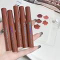 5pcs/set Long Lasting Matte Nude Brown Red Velvet Matte Lip Gloss Waterproof Nonstick Cup Liquid Lipstick Korean Makeup Cosmetic. 