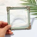 INS Photo Frame Nordic Resin Mini Picture Display Stand Embossment Handmade Photo Backdrop Retro Picture Holder Photography Prop.