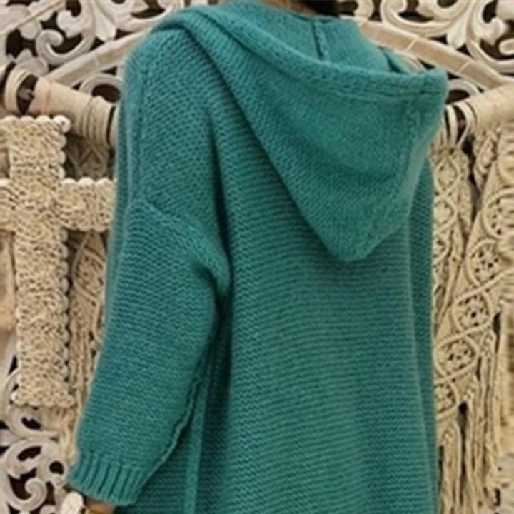 Long%20Sleeve%20Two%20Pockets%20Loose%20Fit%20Open%20Front%20Sweater%20Coat%20Autumn%20Winter%20Solid%20Color%20Hooded%20Long%20Knitted%20Cardigan%20Outerwear%20-%20Image%206