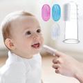 Children'S Finger Transparent Toothbrush Silicone Toothbrush + Box. 