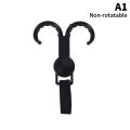 Black Double Hook Baby Stroller Hanger Cannot Rotate And Rotation Adjustment Cart Hook Loop Fastener Stroller Accessories. 