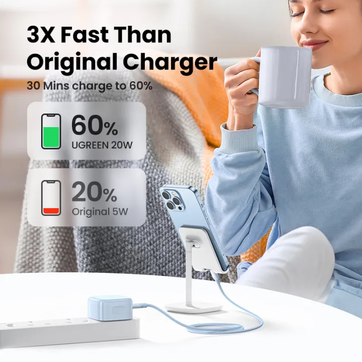 UGREEN%2020W%20PD%20Charger%20for%20iPhone%2014%20pro%20Max%2013%2012%20Fast%20USB%20C%20C%20Charger%20for%20iPad%20Xiaomi%20Huawei%20Mobile%20Phone%20Charger%20-%20Image%202