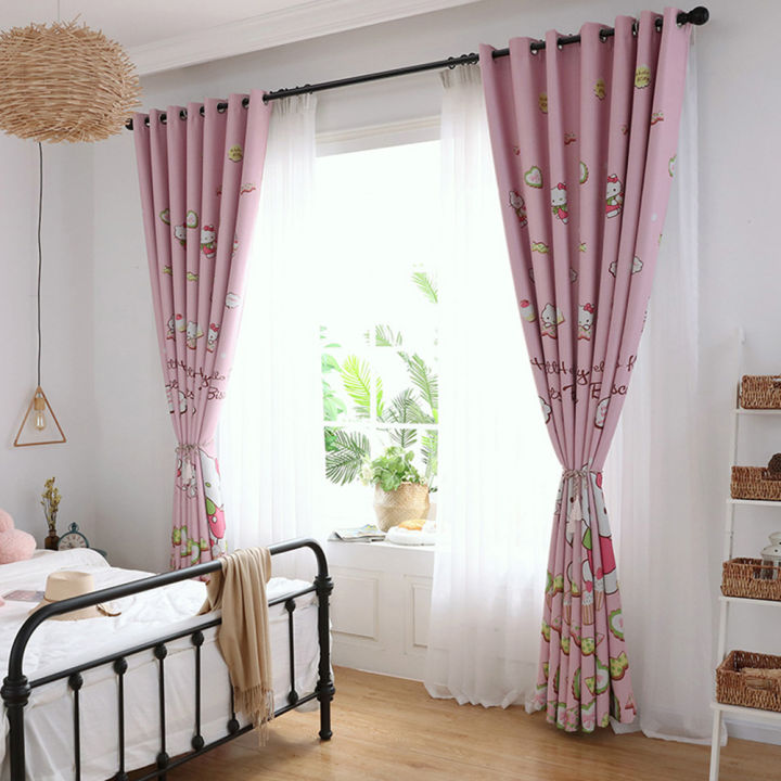 Bedroom%20Curtain%20Cartoon%20Hello%20Kitty%20Animal%20Printed%20Shade%20Curtains%20For%20Children%20Room%20-%20Image%203