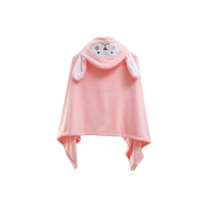 Children's%20coral%20velvet%20bath%20towel%20three-dimensional%20cute%20cartoon%20cape%20bath%20towel%20bath%20hooded%20big%20ears%20hooded%20cape%20wholesale%20-%20Image%205