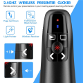 Wireless Presenter Remote Clicker Wireless Presenter Remote RF 2.4GHz USB Rechargeable PowerPoint Clicker for Computer/Laptop. 