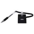 Deli E6791 Black Gel Ink 0.5mm Desk Pen Stand.