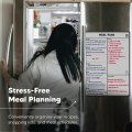 Magnetic Whiteboard Fridge Calendar Meal Planner and Shopping List White Board - Memo Board and Family Planner Easy Install Easy to Use. 