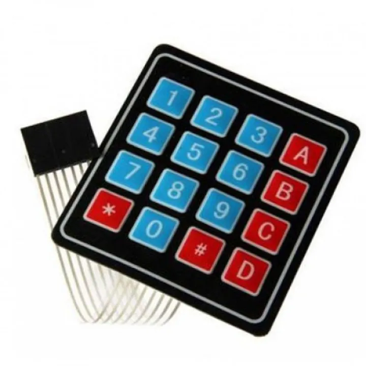 4×4 Keypad Keyboard 4×4 Membrane Switches Matrix Keypad 16 Key Thin & Flexible With Cable Connector & Adhesive Back For Arduino Electronics Circuitry & Parts