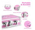 Unicorn Pencil Box for Girls Kids, Lock Box for School with Portable Handle and Uncorn Keychain, Pink Pencil Box, Cute Unicorn S. 