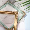 INS Photo Frame Nordic Resin Mini Picture Display Stand Embossment Handmade Photo Backdrop Retro Picture Holder Photography Prop.