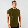Black Gym Skinny T-shirt Men's Short sleeve t shirt Male Summer Fitness Bodybuilding Cotton Tee shirt Tops Casual Sport Clothing.
