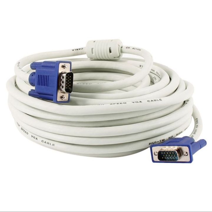 VGA MALE TO VGA MALE CABLE 5m - White