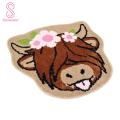 Front Door Mat Adorable Animal Shaped Funny Cow Door Mat Non-slip Welcome Rug for Homes Stylish Front Door Mat. 