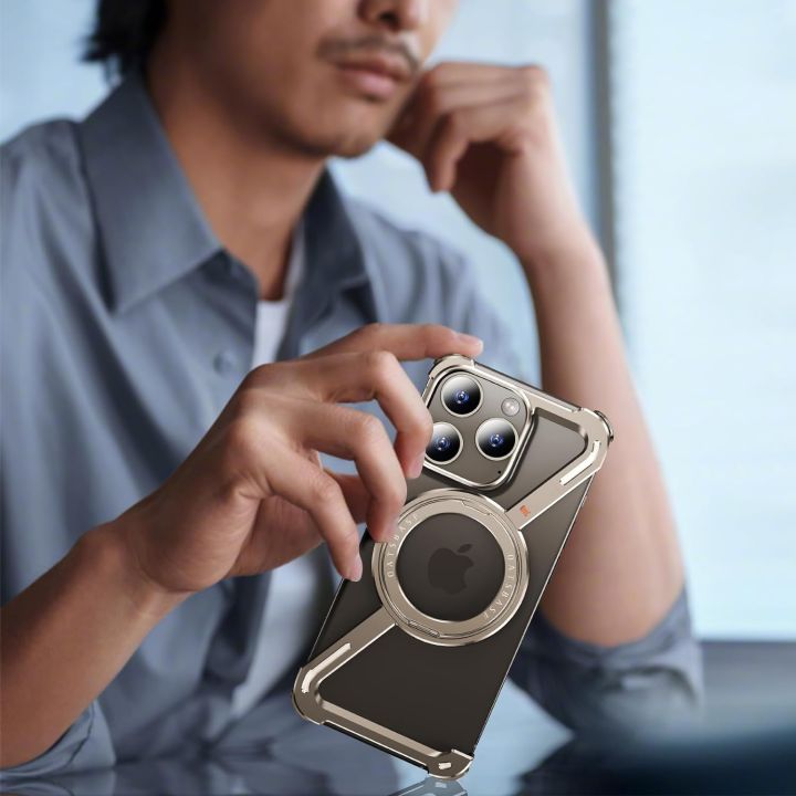 Metal%20Magnetic%20Case%20for%20iPhone%2015%20Pro%20Max%2014%2013%20Z%20Shape%20Frameless%20Design%20360%C2%B0%20Rotation%20Kickstand%20-%20Image%207