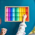 Rainbow GEM Cubes Stacking Toy Transparent Appearance with Storage Case Building Blocks Set 30pcs.
