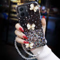 New Phone Case For VIVO Iqoo Z6 Pro Cover Sparkling Star Moon Soft Silicone Transparent Butterfly + Crystal Chain for VIVO Iqoo Z6 Pro Case.