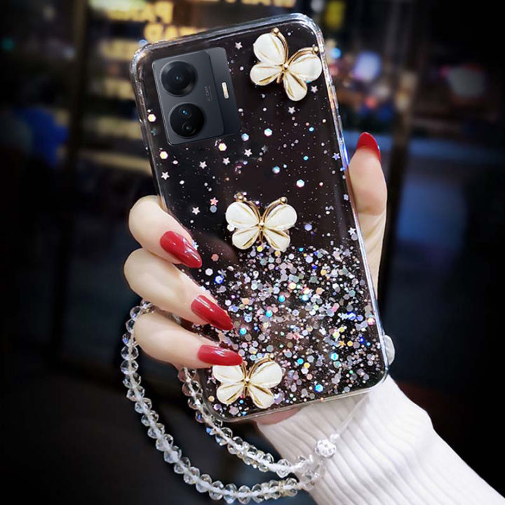 New%20Phone%20Case%20For%20VIVO%20Iqoo%20Z6%20Pro%20Cover%20Sparkling%20Star%20Moon%20Soft%20Silicone%20Transparent%20Butterfly%20+%20Crystal%20Chain%20for%20VIVO%20Iqoo%20Z6%20Pro%20Case%20-%20Image%202
