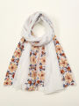Soft Cotton Hijab Scarf Embroidery Floral Shawls For Women Muslim Solid Pashmina Autumn Wraps Headband 2023 New Design 180*90cm. 