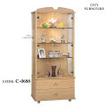 C-0688 (LAMINATED MELAMINE BOARD + GLASS SHELF WALL SHOWCASE / CABINET). 