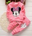 Baby Girl Minnie Mouse Long Sleeve Tops T-shirt+ Pants 2Pcs Outfits Set Clothes 9 month-6 Year. 