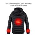 4 Heated Vest Jacket Fashion Men Women Coat Clothes Intelligent Electric Heating Thermal Warm Clothes Winter Heated Hunt-Black. 