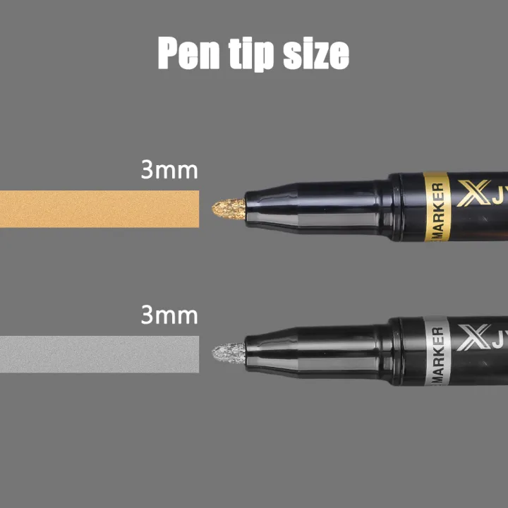 1/2Pcs%20Chrome%20Paint%20Marker%20Reflective%20Mirror%20Paint%20Pen%20Silvery%20Ink%20For%20DIY%20Car%20Styling%20Model%20Metal%20Wood%20Plastic%20Stone%20-%20Image%204