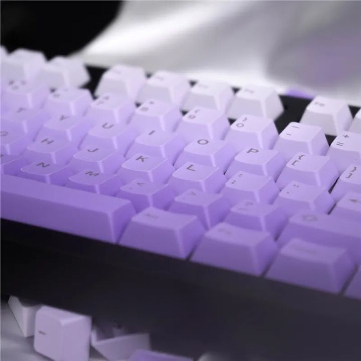 Dye%20Sublimation%20Purple%20Gradient%20Keycaps%20Top/Side%20Engraved%20PBT%20Material%20125%20Keys%20Cherry%20Profile%20For%20Mechanical%20Keyboard%20Keycaps%20-%20Image%204