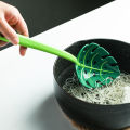 Green Monstera Leaf Colander Multifunctional Long-Handled Spaghetti Slotted Serving Spoon Salad Slotted Spoon For Home Kitchen.