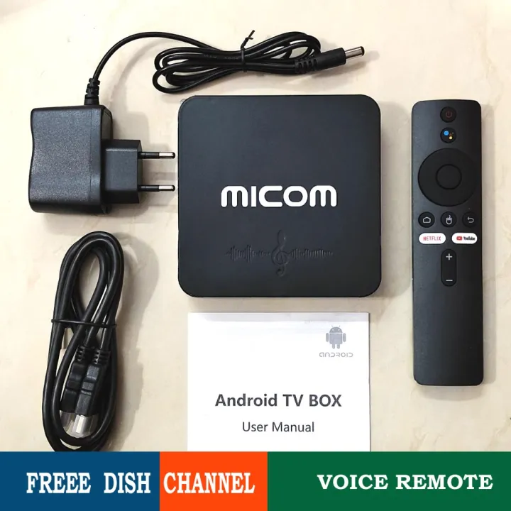 Micom Android Box MICOM Android TV Box 24K UHD | 16GB DDR + 256GB eMMC | Chromecast Built ...