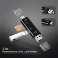 5 in 1 Multifunction Converter OTG Usb 2.0 Type C/Usb /Micro Usb/Tf/SD Memory Card Reader OTG Card Reader Adapter Mobile Phone. 