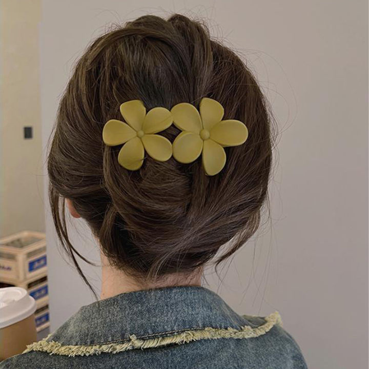Korean%20Style%20Fashion%20Flower%20Hair%20Clip%20Non-Slip%20Matte%20Hair%20Claw%20Ponytail%20Holder%20Duckbill%20Clips%20For%20Women%20Girls%20Hair%20Accessories%20Yao%20Store%20-%20Image%204