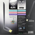 Aufa W115 High-Speed 802.11n Wireless USB Adapter with Fixed 3DBi Antenna, Driver-Free Plug & Play, 1-Year Warranty.