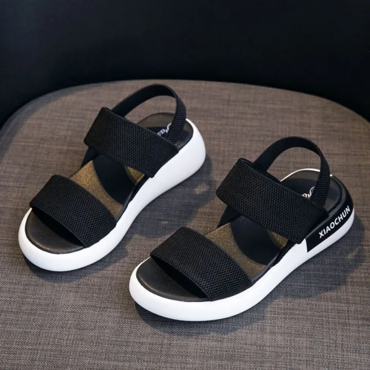 Student%20Sandals%20Women's%20Summer%20New%20Flat%20Beach%20Shoes%20Fashion%20All-Match%20Elastic%20Sneakers%20Casual%20Fairy%20Style%20Women's%20Shoes%20-%20Image%203