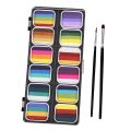 Face Paint Palette Makeup Kit Professional with 12 Water based Paints Face Painting Set Washable. 