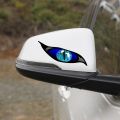 2pcs Car Sticker Evil Eye pvc Zombie Sunscreen Waterproof Decal for Rearview rror 13cm*5cm.
