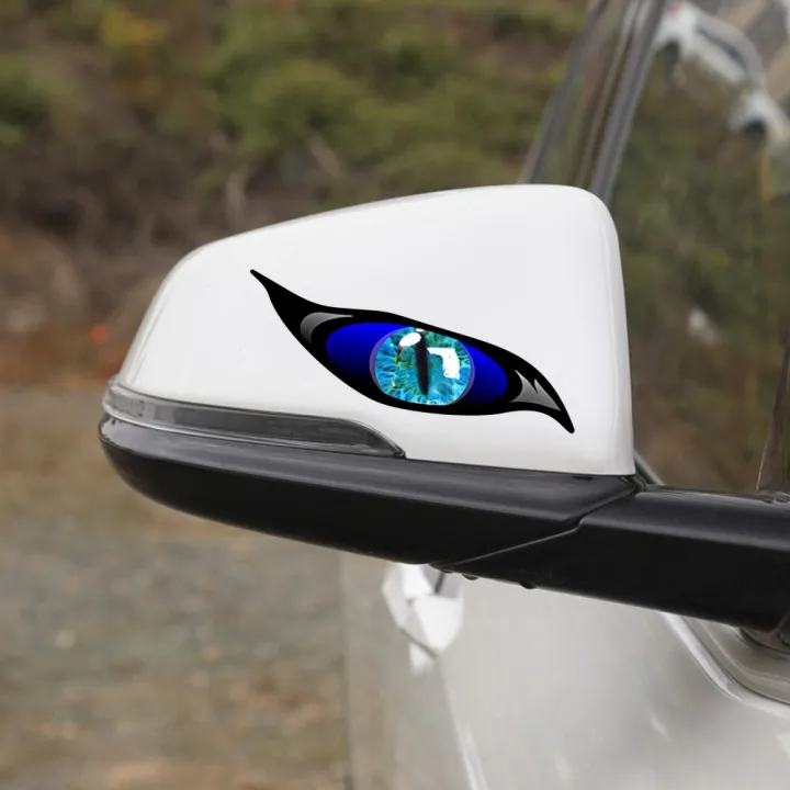 2pcs%20Car%20Sticker%20Evil%20Eye%20pvc%20Zombie%20Sunscreen%20Waterproof%20Decal%20for%20Rearview%20rror%2013cm*5cm%20-%20Image%209