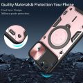 xprmy for iPhone 8 / 7 / iPhone SE 2020 2022 Dual Layer Phone Case with Slide Camera Cover and Metal Hidden Bracket. 