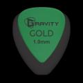 Gravity Picks Colored Gold Traditional Teardrop Guitar Pick - 1.0mm Green. 