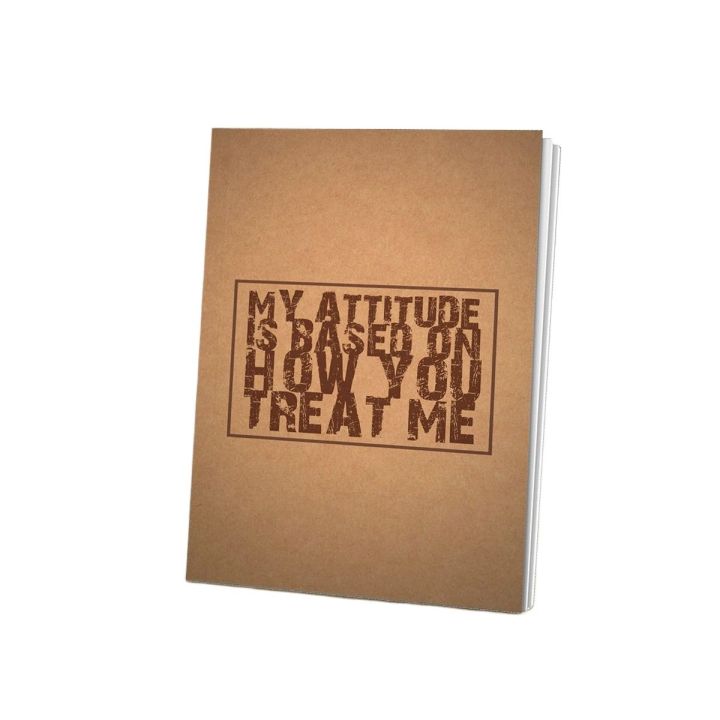 Papertree Vintage A5 Notebook Sketchbook Drawing Sketchpad My Attitude Perfect for Graphite Colour Pastel and Charcoal Art