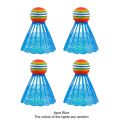 4pcs LED Lighting Badminton Birdies Glow in The Dark Night Nylon Shuttlecock L43E. 