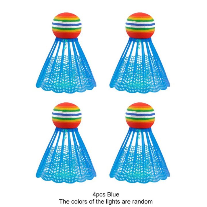 4pcs%20LED%20Lighting%20Badminton%20Birdies%20Glow%20in%20The%20Dark%20Night%20Nylon%20Shuttlecock%20L43E%20-%20Image%203